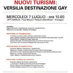 7 Luglio - Nuovi Turismi: Versilia destinazione gay, il programma del convegno